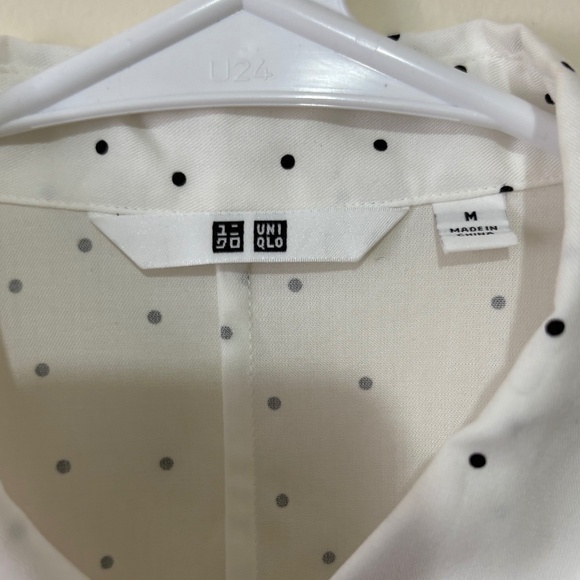 Uniqlo Polka Dot Short Sleeve Button Up Blouse (3 for $75) - Picture 2 of 2